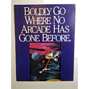 Star Trek Arcade Flyer Original Foldout Video Game Art Sci-Fi 1983 Brochure